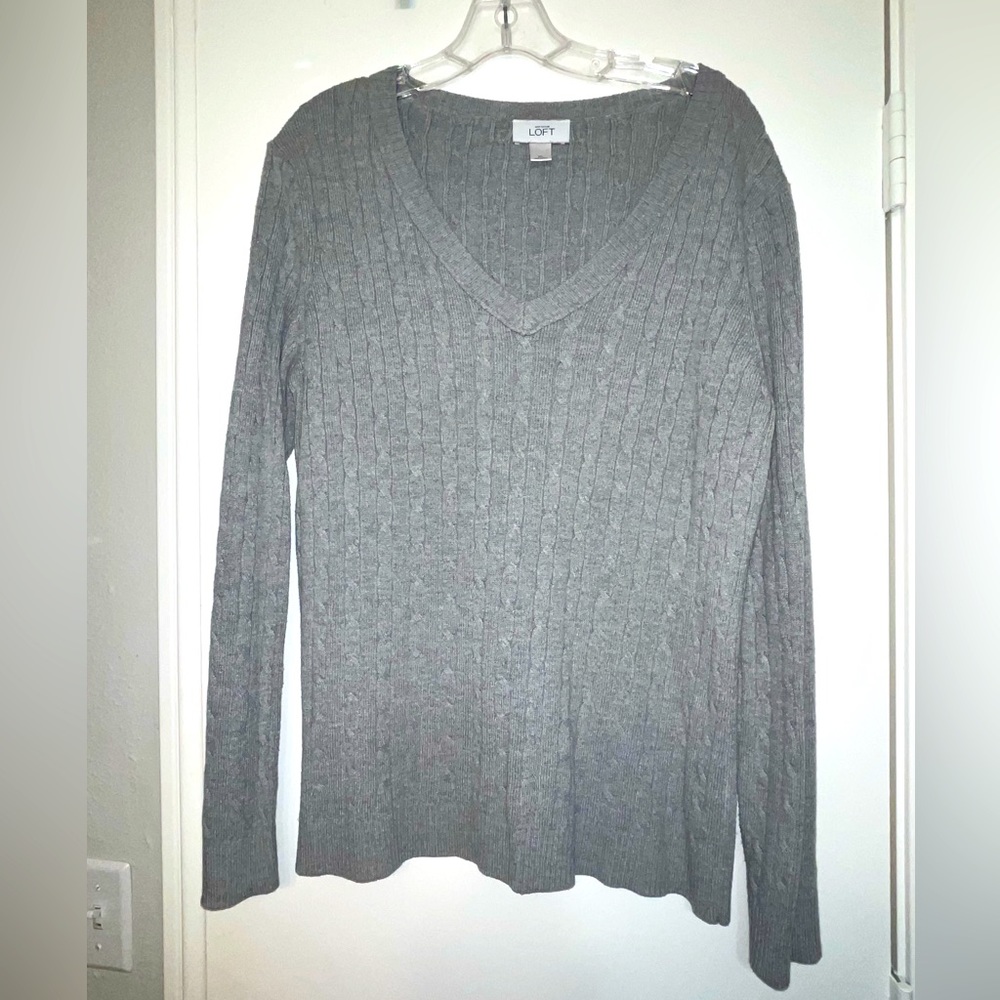 LOFT grey sweater